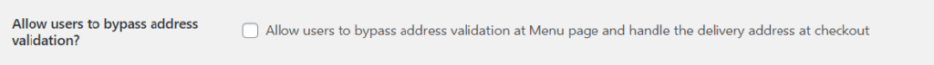 Bypass address validation